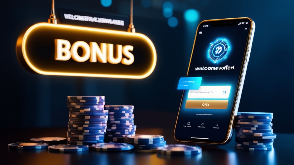 Neon scherm met bonuscode en promotiebanner in een donker casino