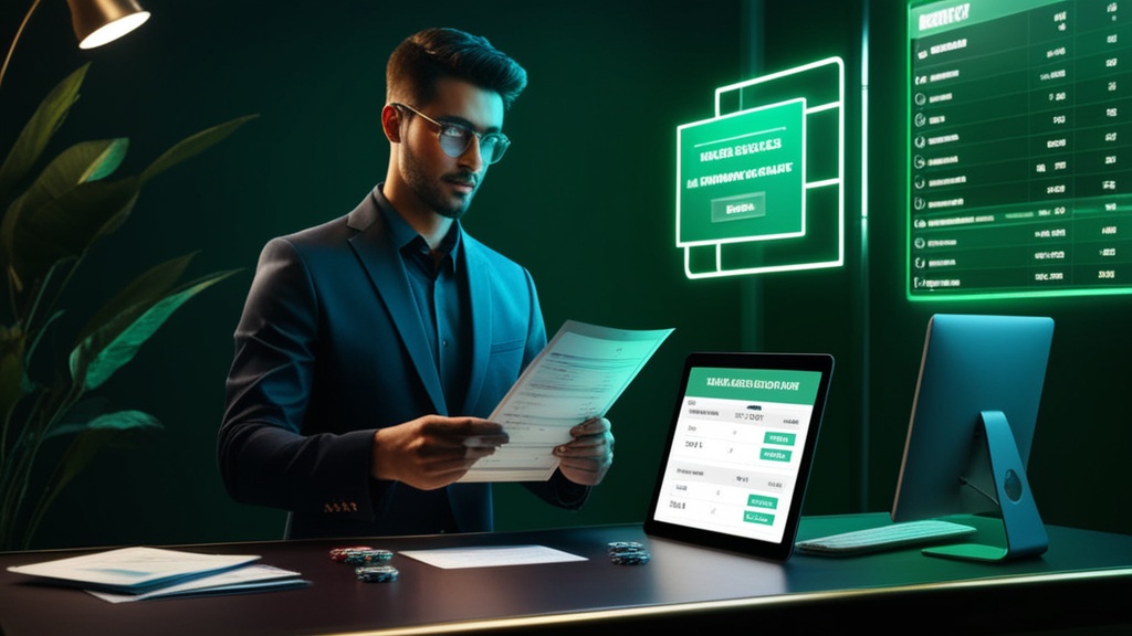 Speler bekijkt controles, limieten en uitbetalingsstatus in een casino-review